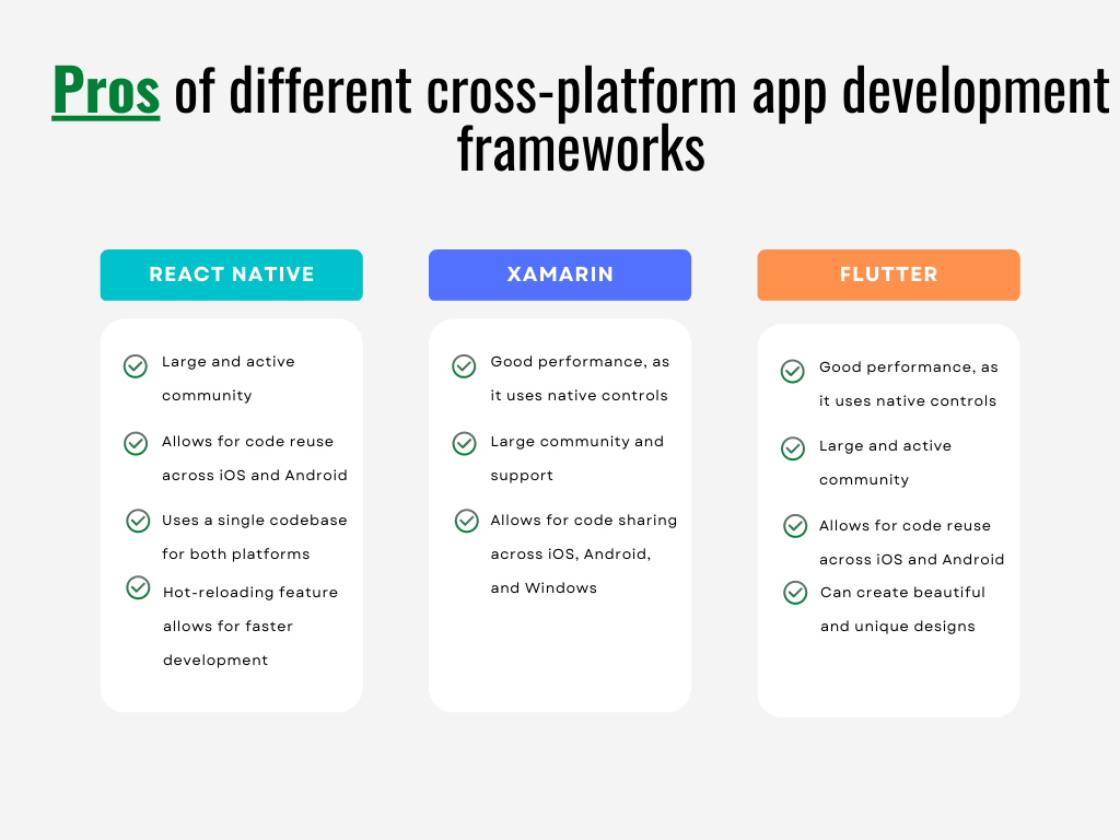 pros of cross platform app development frameworks